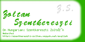 zoltan szentkereszti business card